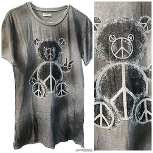 NWT Lauren Moshi Dress T-Shirt  Dress Peace Teddy